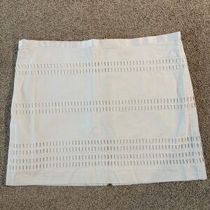 GAP White Mini Skirt with Eyelet Design